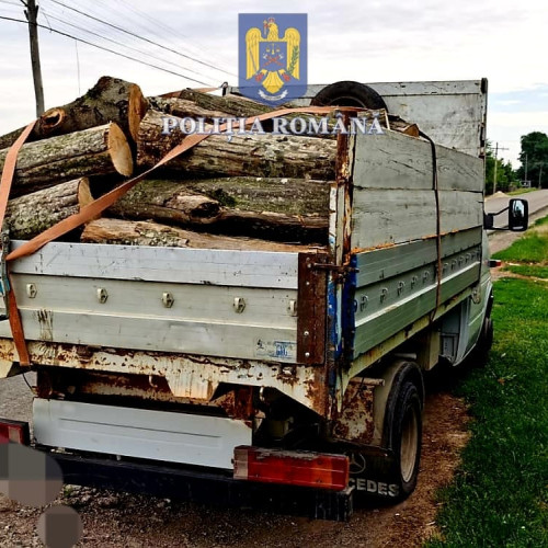 Șofer amendat și rămas fără lemne după un control rutier
