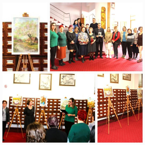 Vernisajul expoziției "Simfonia culorilor" la Biblioteca Județeană Dâmbovița