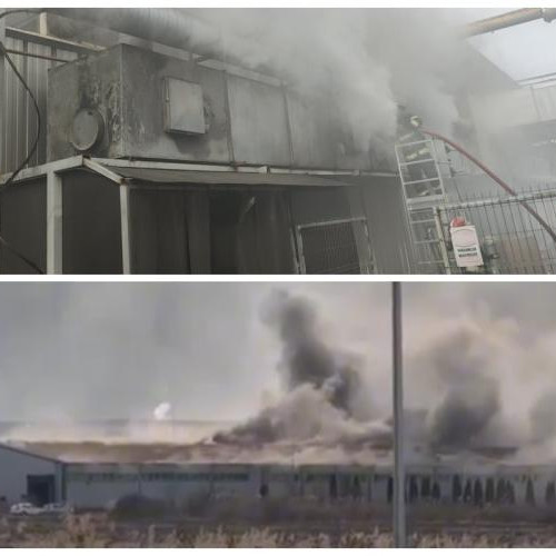 Incendiu puternic la un spațiu de depozitare din Dej