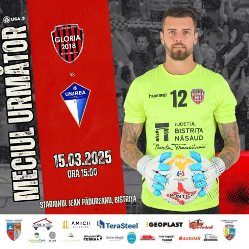 Meci important pentru Gloria Bistrița