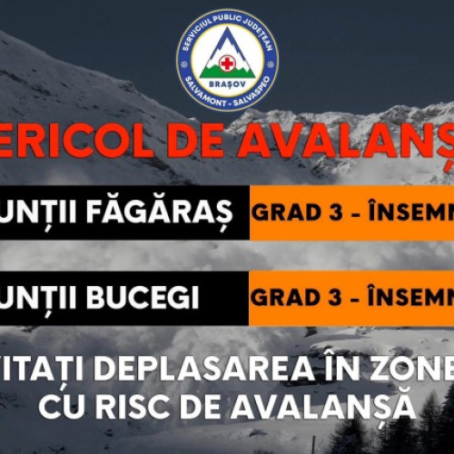 Avertisment de avalanșă în Muntii Bucegi și Făgăraș