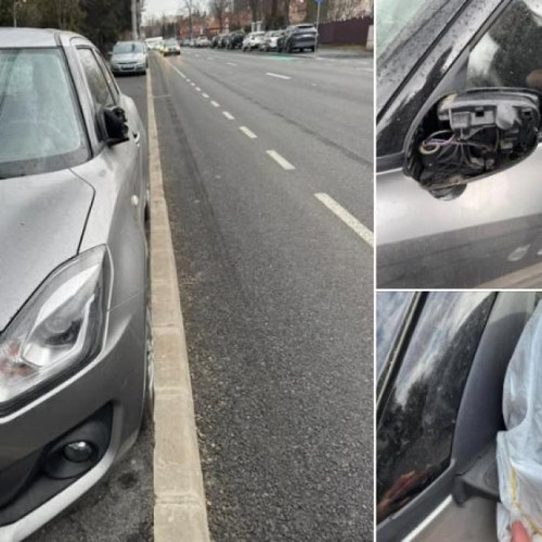 Sofer vandalizat pe strada General Eremia Grigorescu
