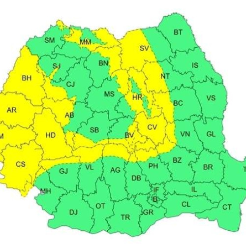 Avertizare meteorologică cod galben pentru județul Dâmbovița
