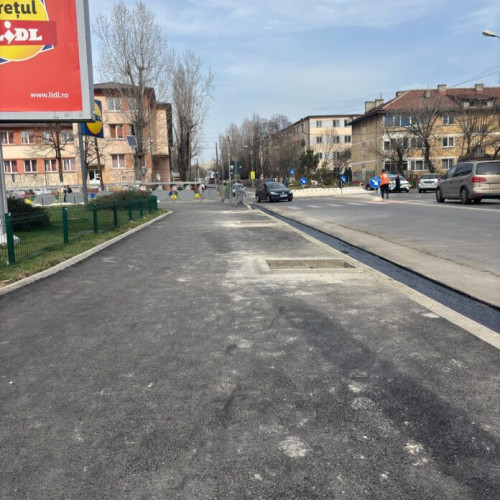 Finalizarea lucrărilor de refacere a trotuarelor pe strada Spătaru Preda
