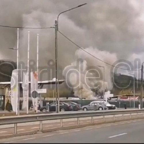 Incendiu la o benzinărie Rompetrol din Cluj