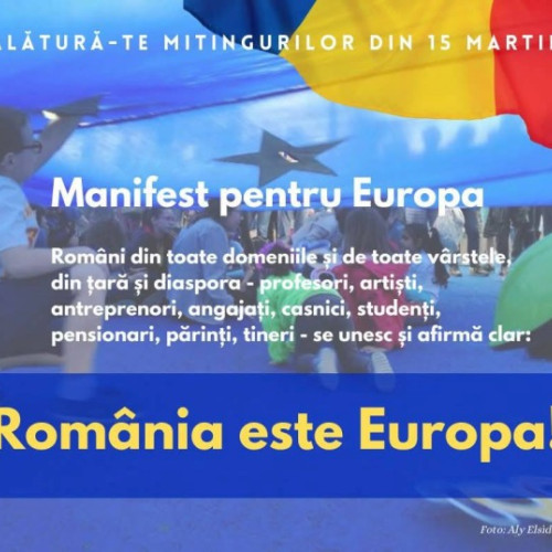 Mitingul "EuRo Manifest" va avea loc în Piața Victoriei