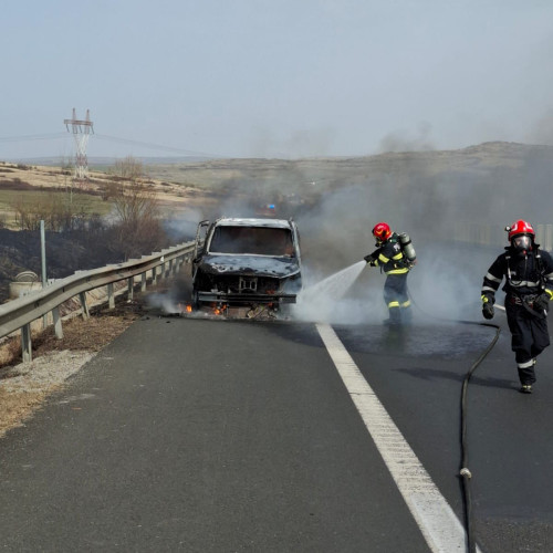 Incendiu pe Autostrada A1, fără victime