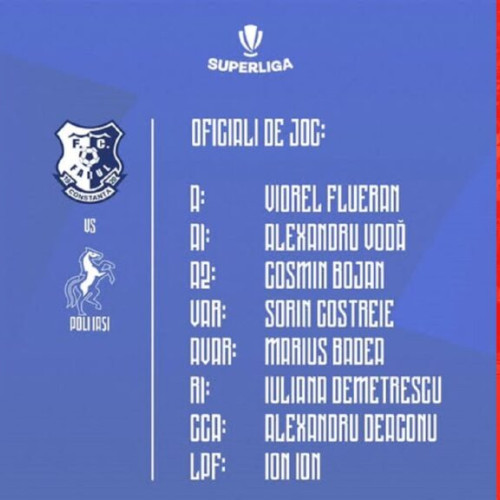 ACSM Politehnica joacă azi cu Farul Constanța