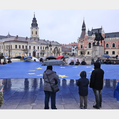 Miting pro-democrație și pro-UE în Piața Unirii