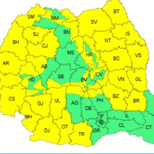 Avertizare meteo cod galben pentru Arad