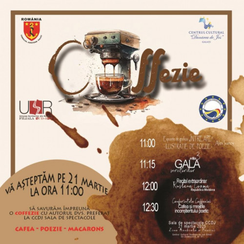 Ziua Mondială a Poeziei sărbătorită la Galați prin proiectul "Coffezie"