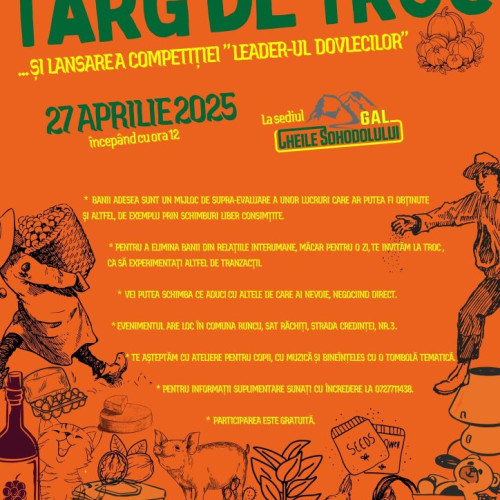 Primul târg de troc din județul Gorj, în comuna Runcu