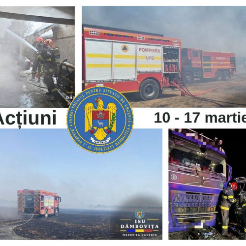Activitate intensă pentru pompierii din Dâmbovița