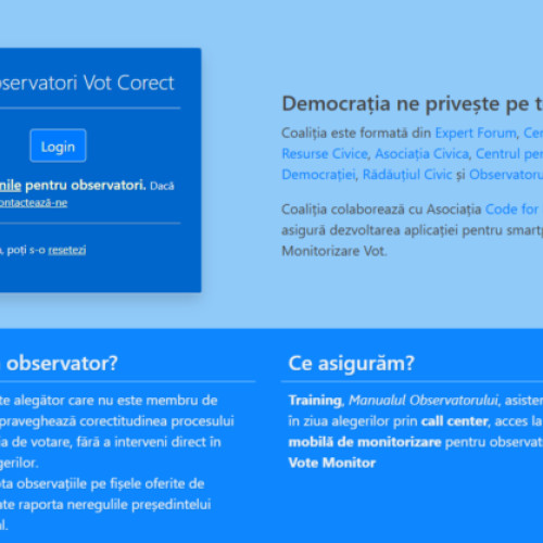 Coalitia Vot Corect începe campania de înscriere pentru observatori independenți