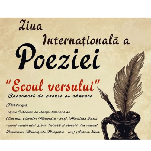 Spectacolul "Ecoul Versului" va avea loc la Medgidia