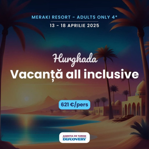 Petrece un sejur all inclusive de 5 nopți în Hurghada!