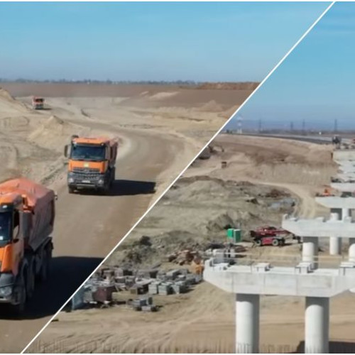 Imagini noi cu stadiul lucrărilor pe Autostrada Moldovei (A7)