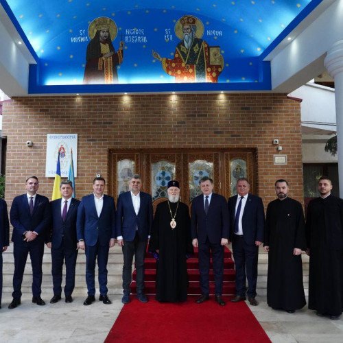 vizita Prim-Ministrului Marcel Ciolacu la Arhiepiscopia Târgoviștei