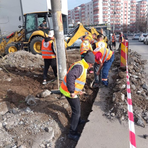 Lucrări de reparații pe Strada Campul Mare