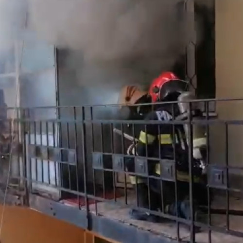 Incendiu într-un bloc din Cluj-Napoca