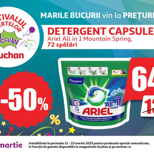 Reduceri spectaculoase la Auchan de primăvară