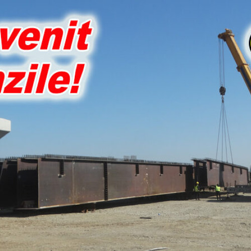 Primele grinzi ale podului din nodul Buzău Vest au ajuns la șantier