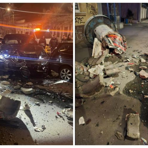 Accident spectaculos pe Calea Dorobanților din Cluj-Napoca