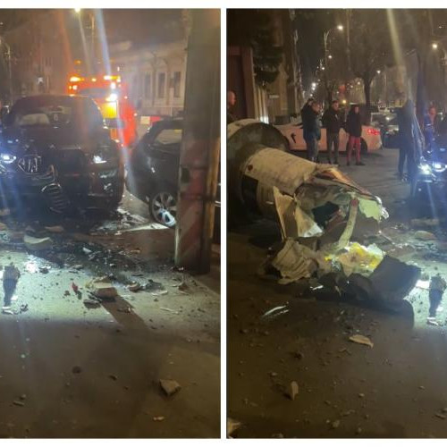 Accident spectaculos pe Calea Dorobantilor în Cluj-Napoca