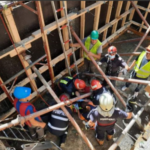 Incident grav pe un șantier în Cluj-Napoca