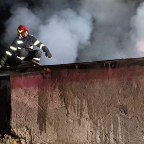 Incendiu devastator în Nuntași, o femeie grav rănită