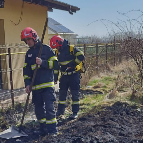 Trei incendii de vegetație stinse de pompierii din Botoșani