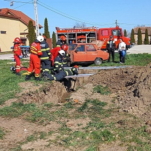 Un amplu exercițiu de salvare organizat de Pompierii Satu Mare