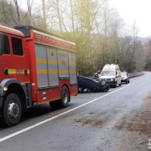 Accident rutier miraculos în Poieni