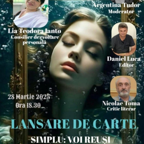 Lansarea cărții "Simplu: voi reuși" va avea loc pe 28 martie