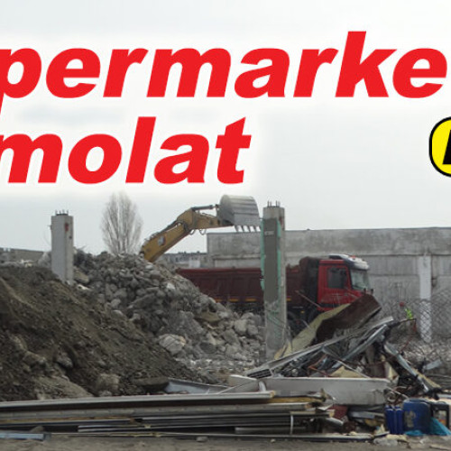 LIDL din Broșteni, demolat după șase luni de la inaugurare