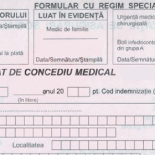Scădere a certificatelor de concedii medicale în Harghita în 2023