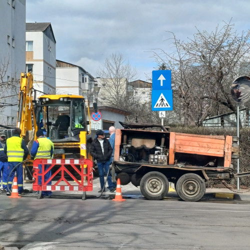 Două avarii în Botoșani, lucrări de reparație în derulare