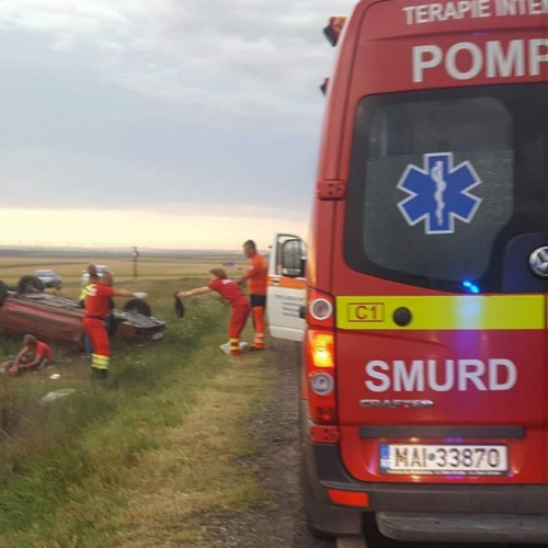 Accident la Gura Dobrogei, victime refuză transportul la spital