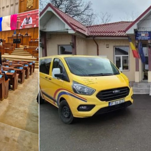 Partidul AUR donează un microbuz școlar comunei Bogdănești