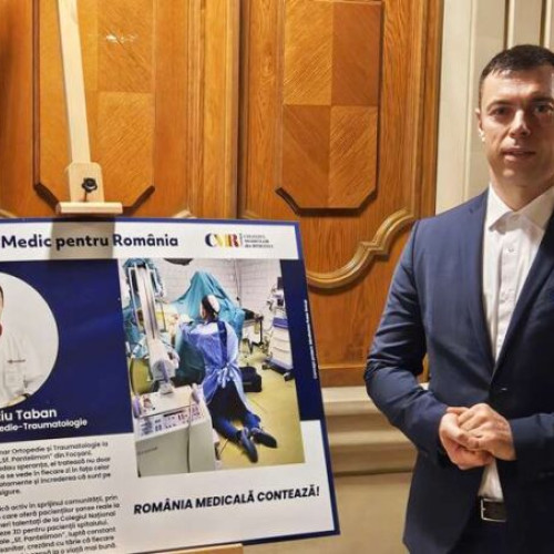 Colegiul Medicilor Vrancea îl felicită pe medicul Laurentiu Taban, premiat la Gala „Medic pentru România”
