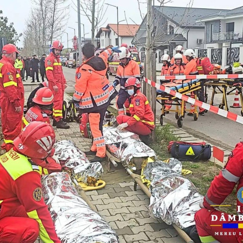Exercițiu de gestionare a situațiilor de urgență în Dâmbovița