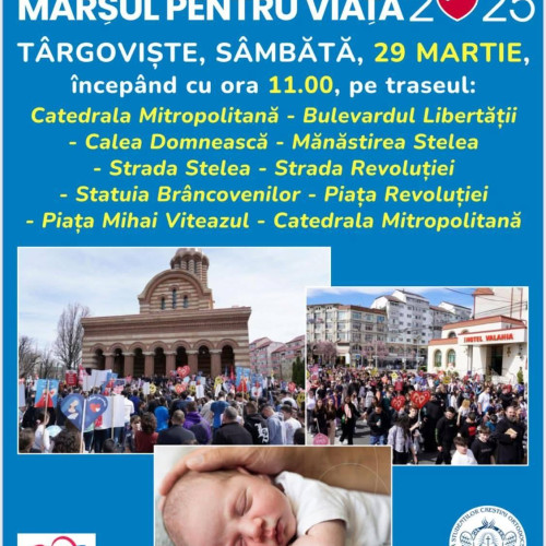 Marsul pentru viață la Târgoviște pe 29 martie 2025