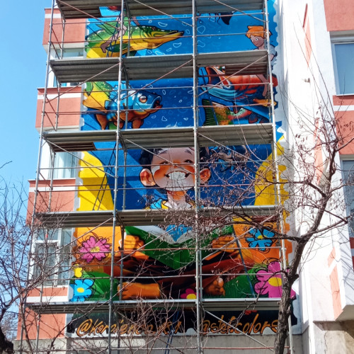 O nouă pictură murală dă viață orașului Galați