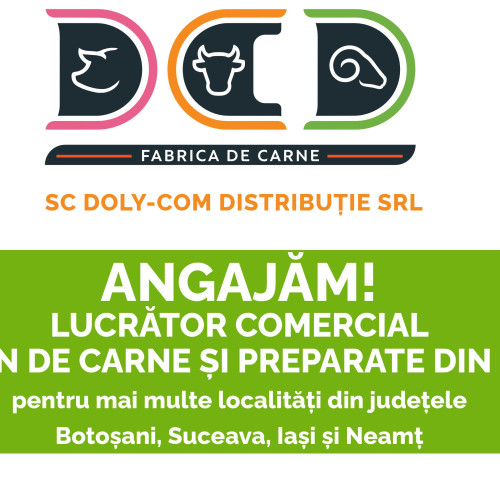 SC Doly Com Distributie SRL angajează responsabil magazin de carne