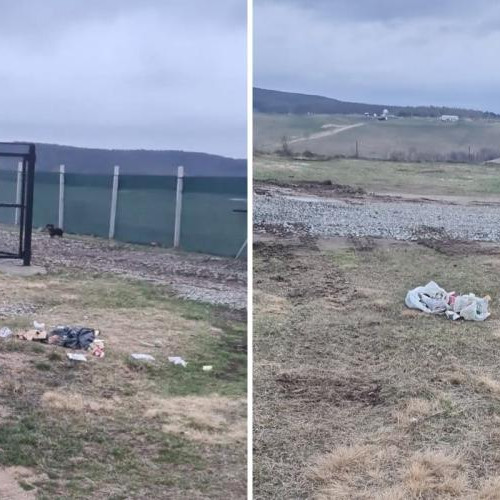 Clujeanca uimită de mormanele de deșeuri lăsate în fața casei