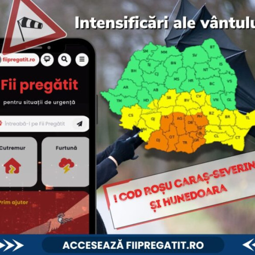 Cod portocaliu de vânt puternic în București și Ilfov