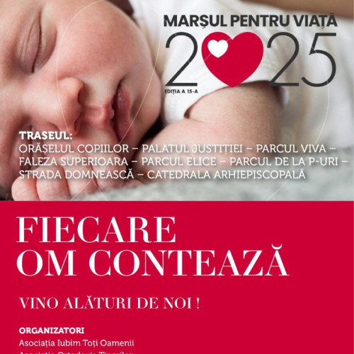 Marsul pentru viață va avea loc la Galați pe 29 martie