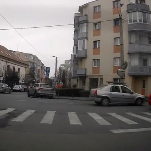 Accident rutier în Cluj-Napoca surprins de o cameră de bord