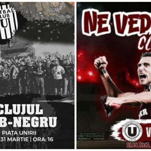 Derby-ul clujean Universitatea Cluj vs. CFR Cluj promite spectacol