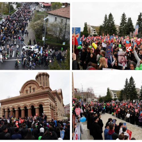 Marsul pentru Viață la Târgoviște: Aproape 2.000 de participanți